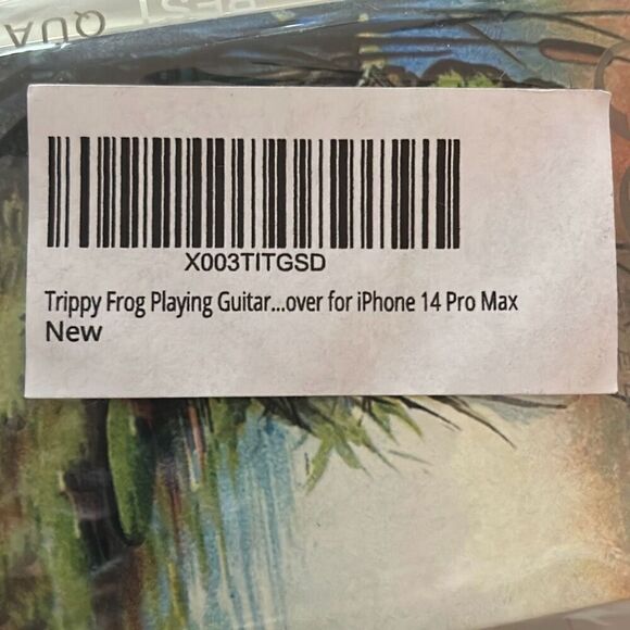 Trippy Frog Playing Guitar Case Compatible with iPhone 14 Pro Max. NEW!! - Picture 6 of 7